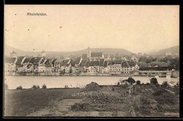 AK Rheinfelden, Ortsansicht mit Rhein und Brücke
