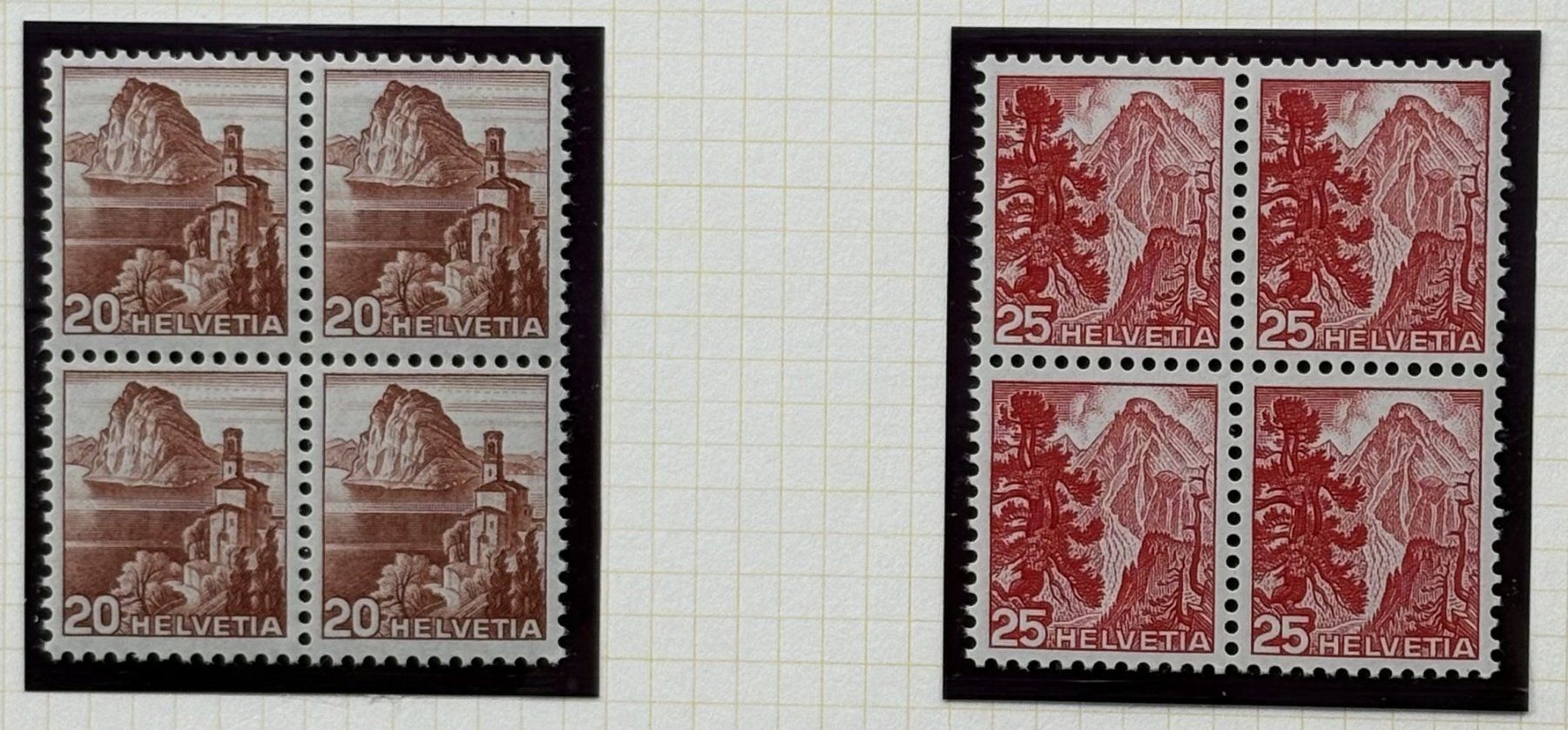 Alle Briefmarken: LOT 4 ER BLOCKS BRIEFMARKEN SCHWEIZ POSTFRISCH 1948 – Gebraucht aus Ostermundigen von Heavenmaus75 2