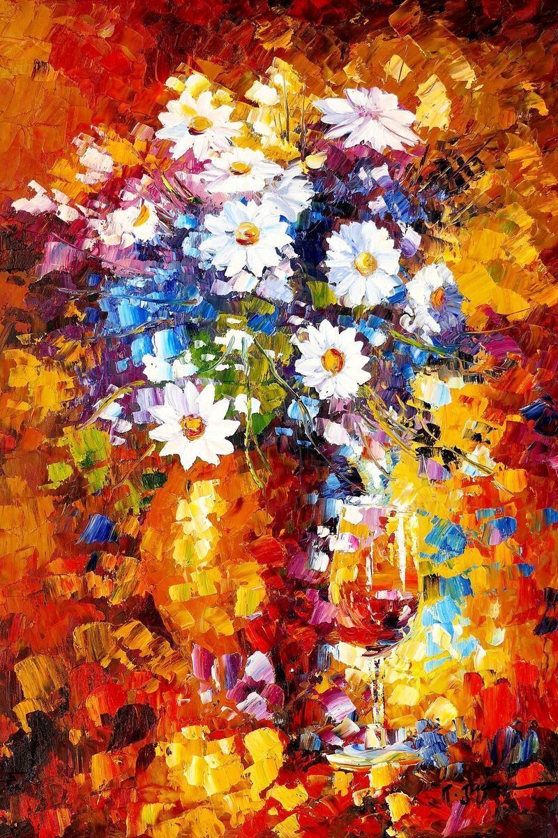 Riproduzioni & Creazioni: Abstrakt - Vase mit bunten Blumen – Nuovo (secondo la descrizione) da Larnaca venduto da KunstDepot24