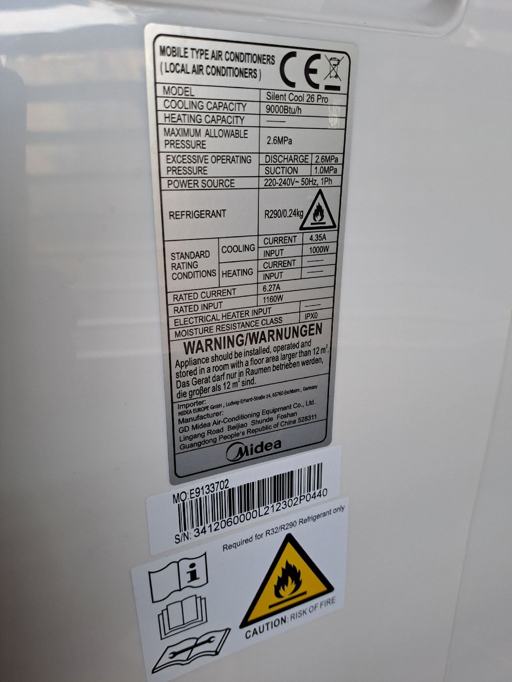 Midea Condizionatori: Klimagerät Silent Cool 26 Pro  – Usato da Rüti ZH venduto da fre_5h92 3