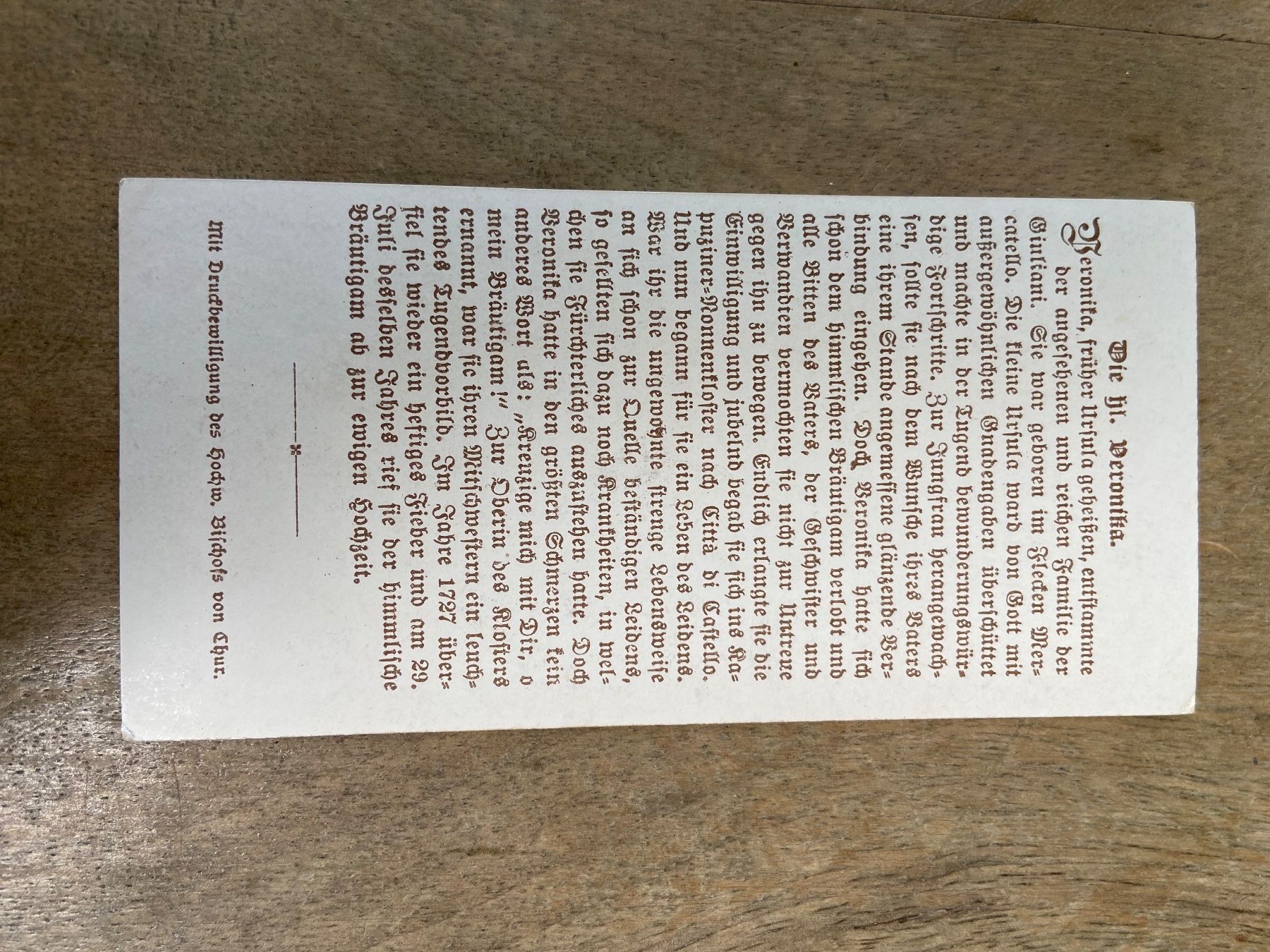 Foto & Immagini: Heilige Veronika Heiligenbildchen schönes Andachtsbild – Usato da Luzern venduto da waterfront1 1