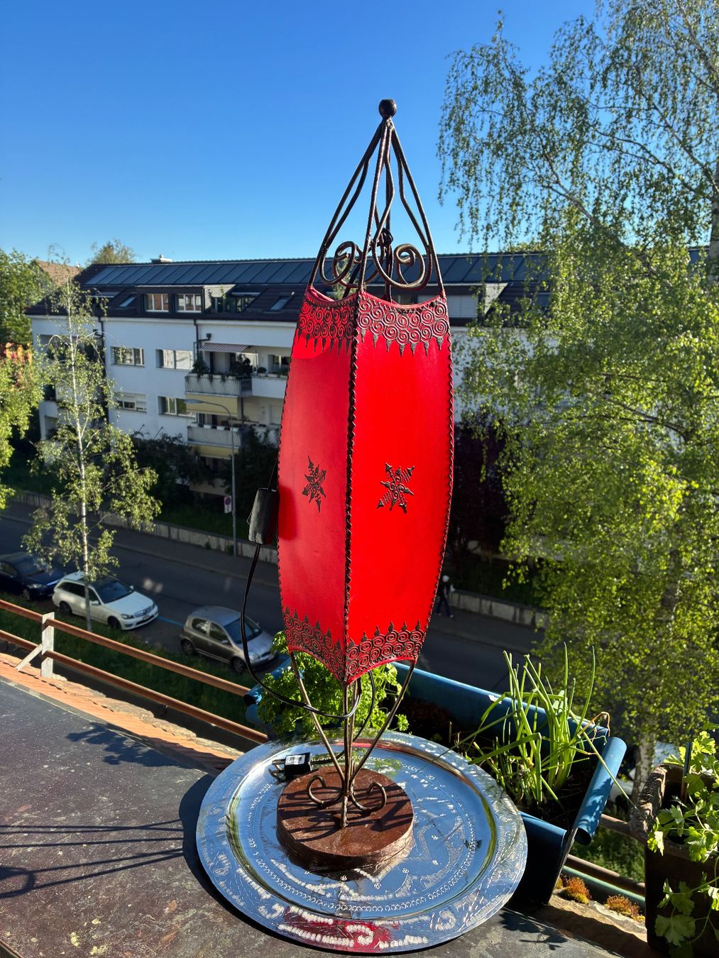 Lampade: Hennalampe rot aus Marokko – Usato da Zürich venduto da thetschi