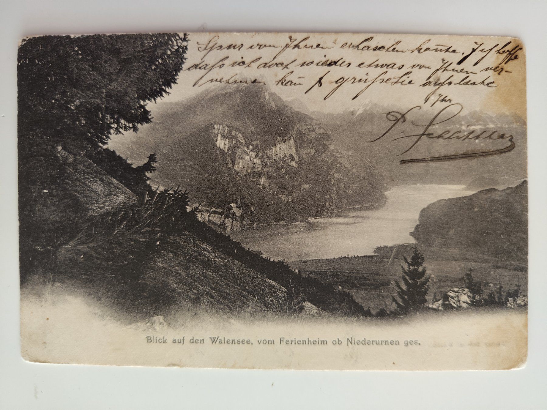 Ansichtskarten: Walensee vom Niederurnen ges dat. 1910 – Gebraucht aus Ohmstal von Lebensfreude05