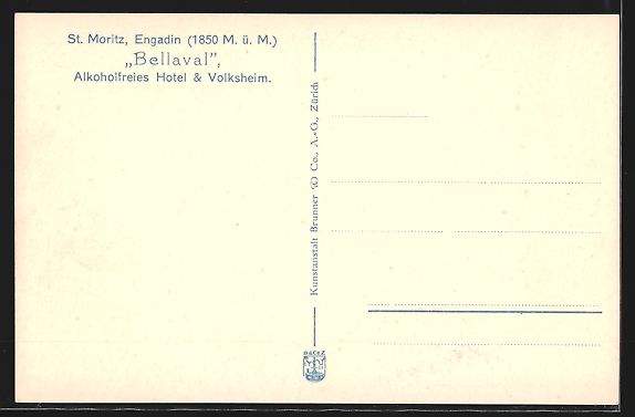 Cartoline postali: St. Moritz /Engadin, Alkoholfreies Hotel – Usato da Berlin venduto da bartko-reher 1