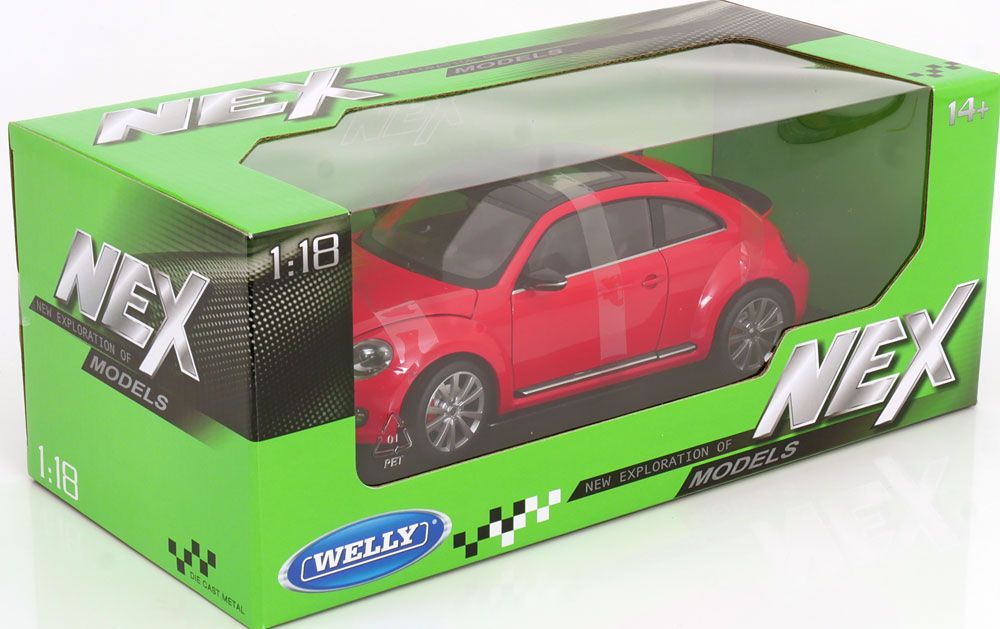 Volkswagen Modellini d'auto: VW NEW BEETLE 2012 ROT 1:18 WELLY – Nuovo e nell'imballaggio originale da Suhr venduto da Moebelsiralfred 4
