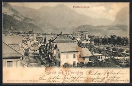 Meiringen, Strassenpartie mit Hotel und 