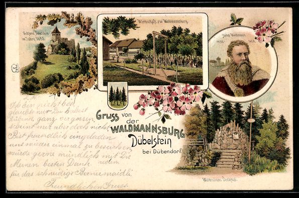 Ansichtskarten: Litho Dübendorf, Schloss Dübelstein, W – Gebraucht aus Berlin von bartko-reher