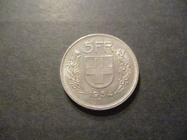 5.- Fr 1954  Superbe pièce Superbe qualité