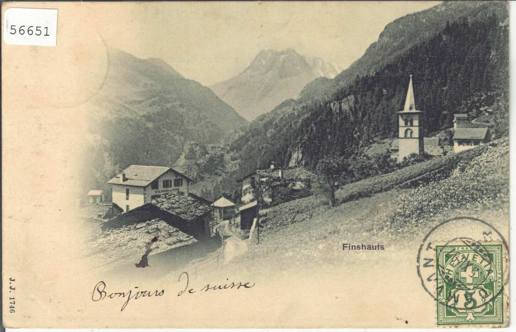 Cartoline postali: Finhaut - Vue generale – Usato da Ettingen venduto da Kartenplanet