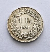 1 Franken 1936 - guter Jahrgang  !!!  -  90 Jahre alt !!