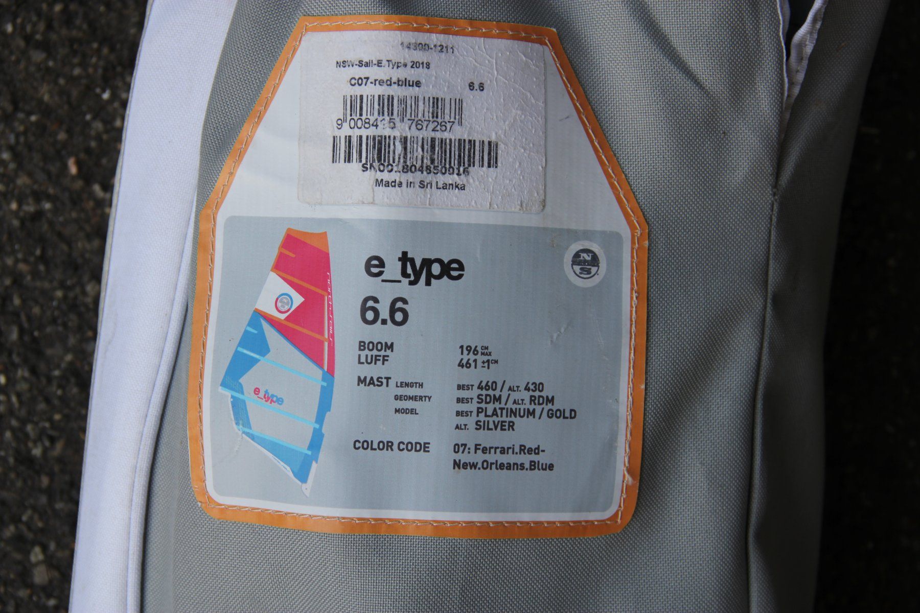 North Sails Surfen: Windsurfrigg, North E-Type 6.6m2 mit Mast und Gabelbaum – Gebraucht aus Thun von  3