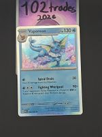 🇬🇧 EN Vaporeon holo - MEW 134/165 Karte