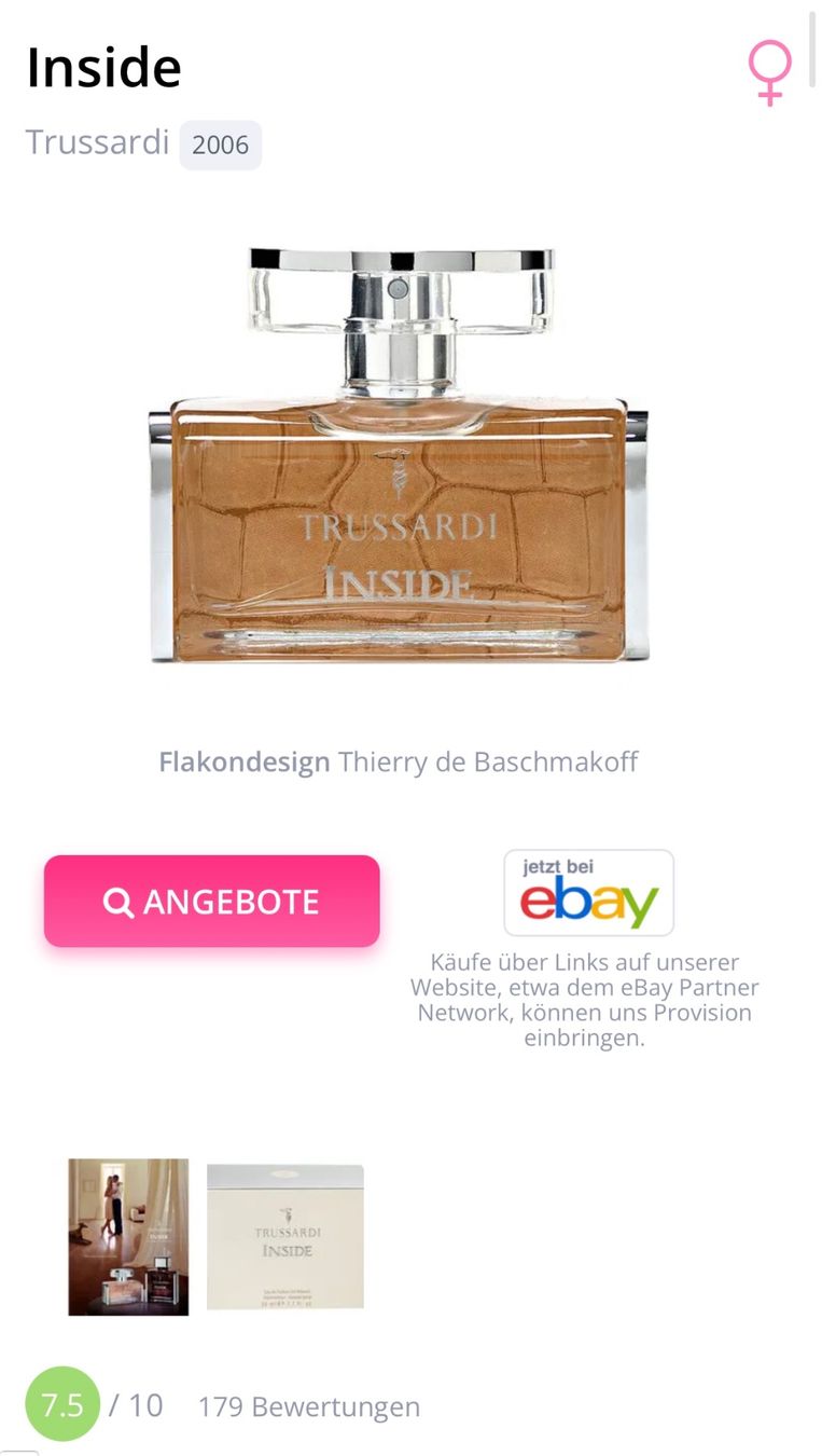 Trussardi Parfum & Eau de Toilette: Trussardi Inside EDP Duftprobe 2ML – Gebraucht aus Zürich von deruja 2
