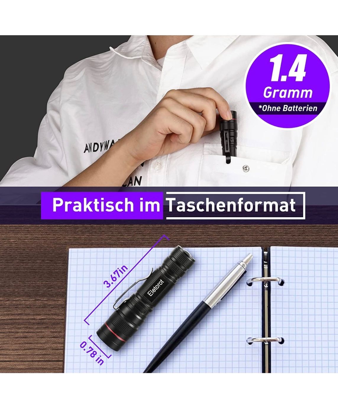 Lampade: UV Taschenlampe LED – Nuovo e nell'imballaggio originale da Nuglar venduto da SaleRitter 4