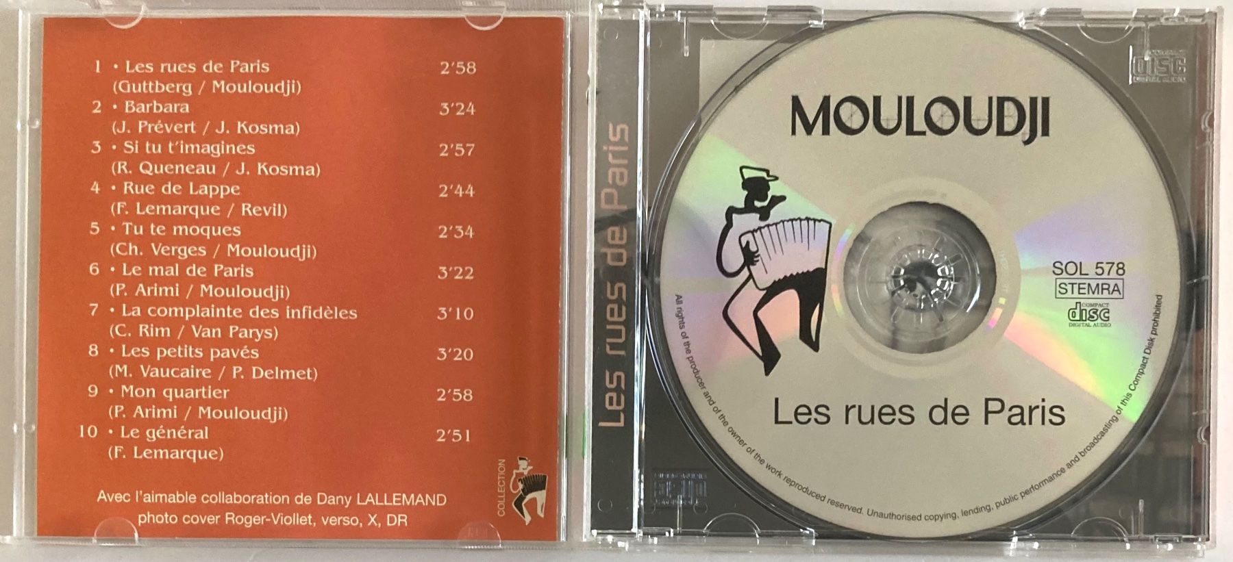 CDs: MOULOUDJI - LES RUES DE PARIS – Gebraucht aus Poliez-Pittet von Newtown-Records 2