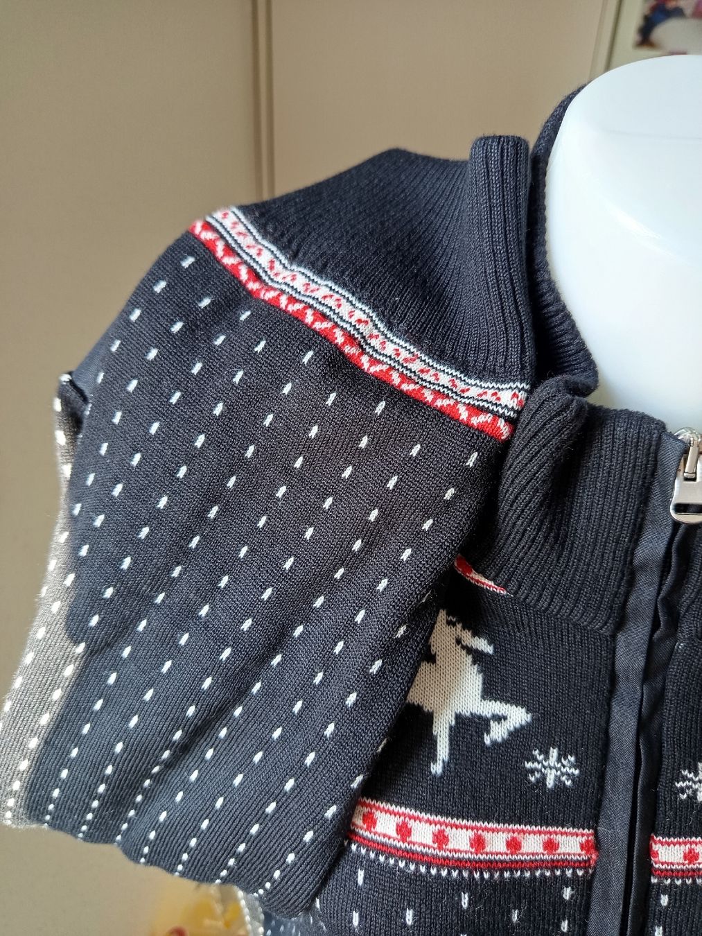 Pullover & Sweatshirts: Newland Ski- Pullover Rehenmuster schwarz mit Reissverschlus – Gebraucht aus Hinwil von Wuschi40 3