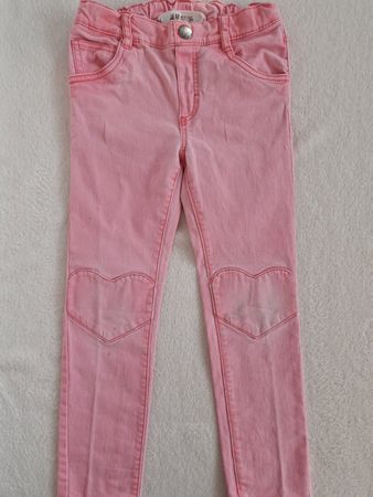 Mädchen Jeans Hose H&M Gr. 110  Neon Pink