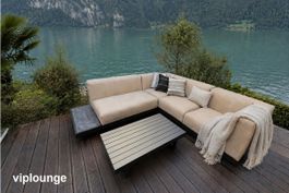 Gartenlounge Set neu I wetterfest Sunbrella in Sandbraun