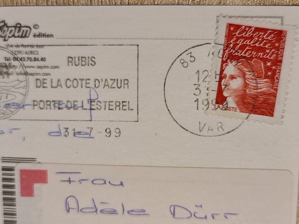 Cartoline postali: Ansichtskarte Agay Frankreich – Usato da Dintikon venduto da Vexi 1