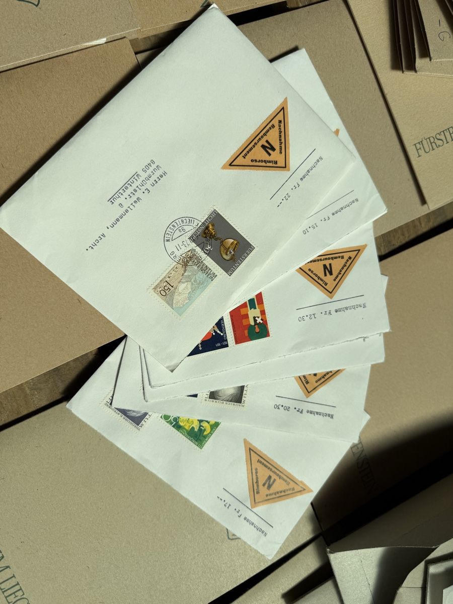 Alle Briefmarken: Frankaturen lichtenstein  – Gebraucht aus Bütschwil von sof_p98b 1