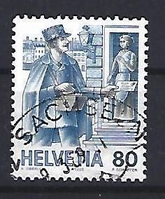 Alle Briefmarken: 1986/89 - Postbote einst – Gebraucht aus Schaffhausen von poststamp