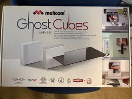 Meliconi Ghost Cubes Shelf Kabelkanal mit Glasablage