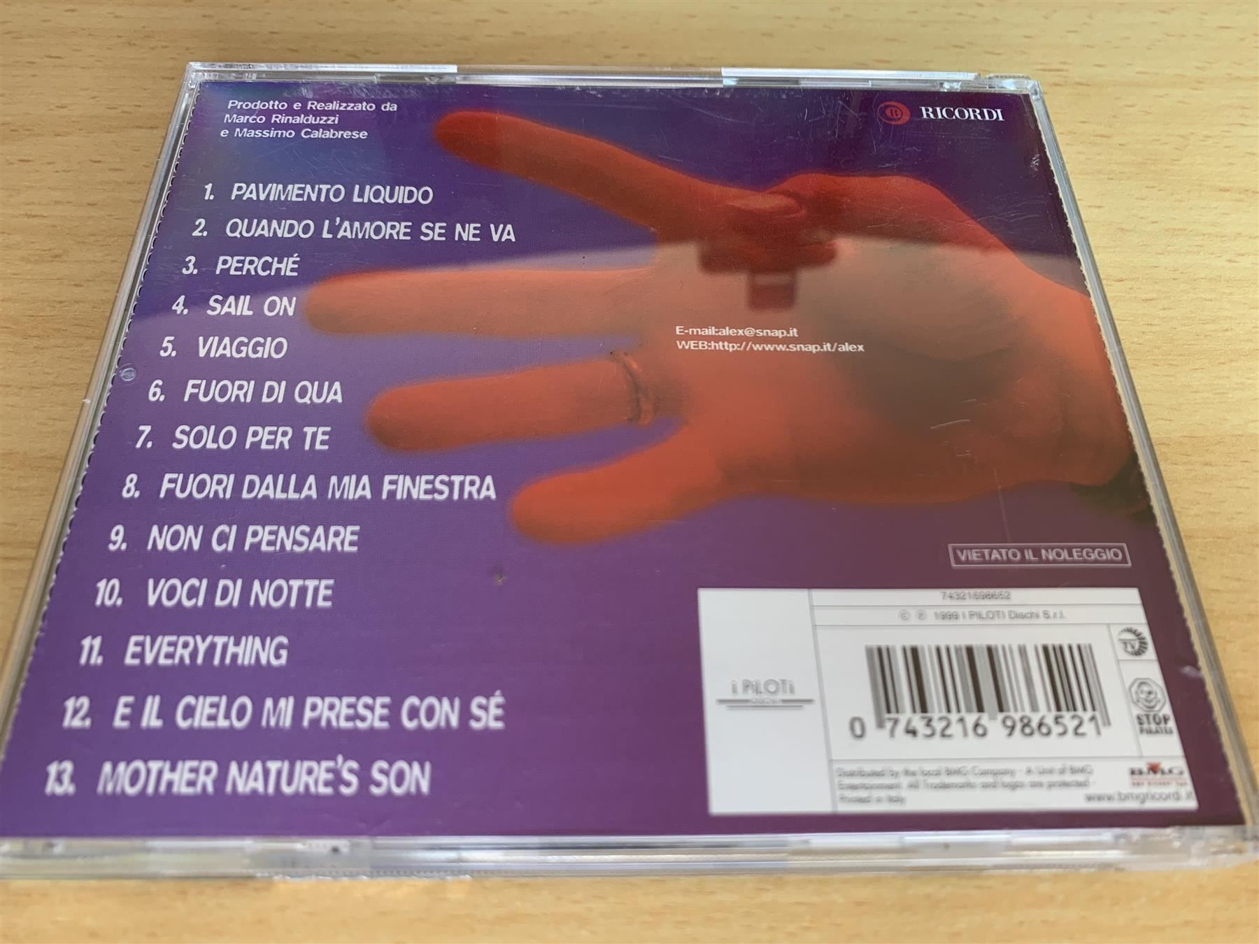 CD: Alex Baroni – Ultimamente – Usato da Rikon im Tösstal venduto da Alpenmutz 1