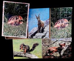 Penelope Holzpuzzle MultiPuzzle 4x25 Teile/pces Waldtiere