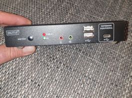 DIGITUS KVM Switch 2-Port 4K30Hz USB-C/USB/HDMI KVM-Umschalt