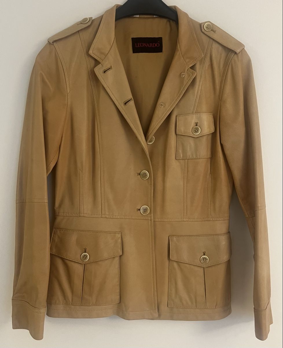 Giacche: Lederjacke Leonardo beige Grösse 36  – Usato da Uster venduto da Family_Boutique