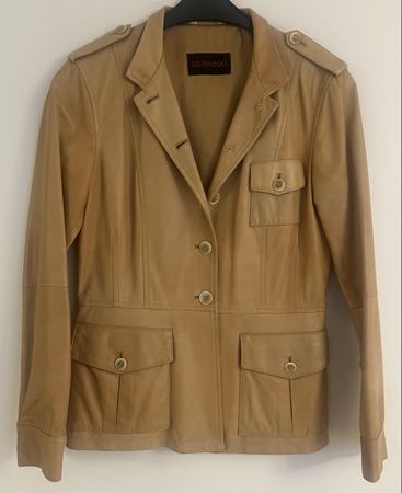 Lederjacke Leonardo beige Grösse 36 