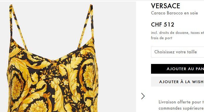 Versace Top: Seidentop Versace top en soie .S – Usato da Collonges venduto da arashee 7