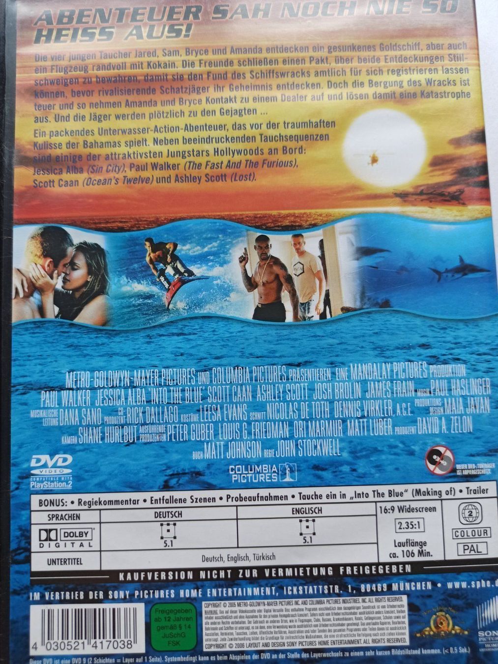 Tutti i DVDs: Into the Blue – Usato da Dübendorf venduto da kb86_MOVIE 1