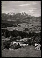 AK Schwäbrig b. Gais, Gasthaus, Tal und Bergmassiv
