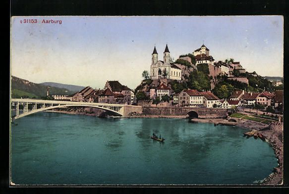 Ansichtskarten: AK Aarburg, Ortsansicht mit Brücke – Gebraucht aus Berlin von bartko-reher