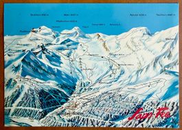 Saas-Fée - Map Domaine skiable 1970