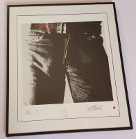 Poster der Rolling Stones "Sticky Fingers", signiert.