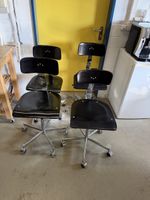 4 Mesa Arbeitsstühle Metallwarenfabrik schwarz gebraucht