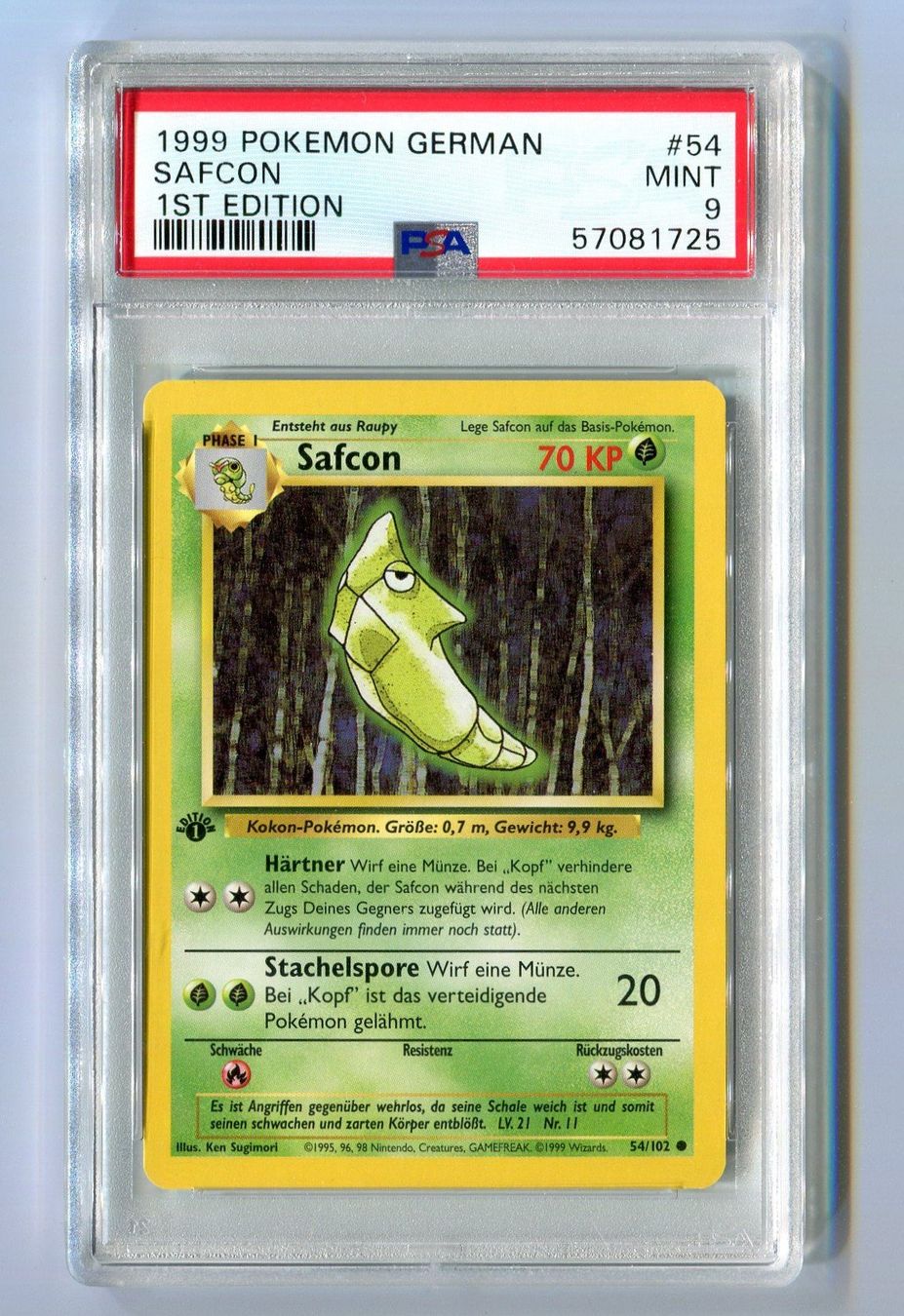 Pokémon Carte collezionabili: PSA 9 Safcon 54/102 Basis Set 1.Edition Deutsch – Nuovo (secondo la descrizione) da Dornach venduto da Deco89
