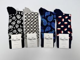 4 Paar Happy Socks Socken Grösse 41-46, Neu