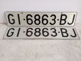Originale Auto-Nummernschilder GI-6863-BJ  Nur Dekoration!