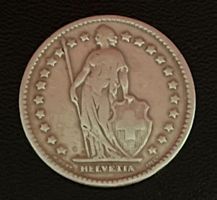 1 Franken Stück Jahrgang 1908