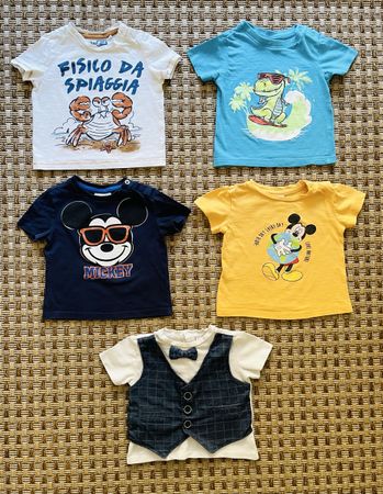 5 T-shirts Taille 74