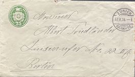 Briefmarken Schweiz: Tüblibrief 25 Rp. Zürich 1894