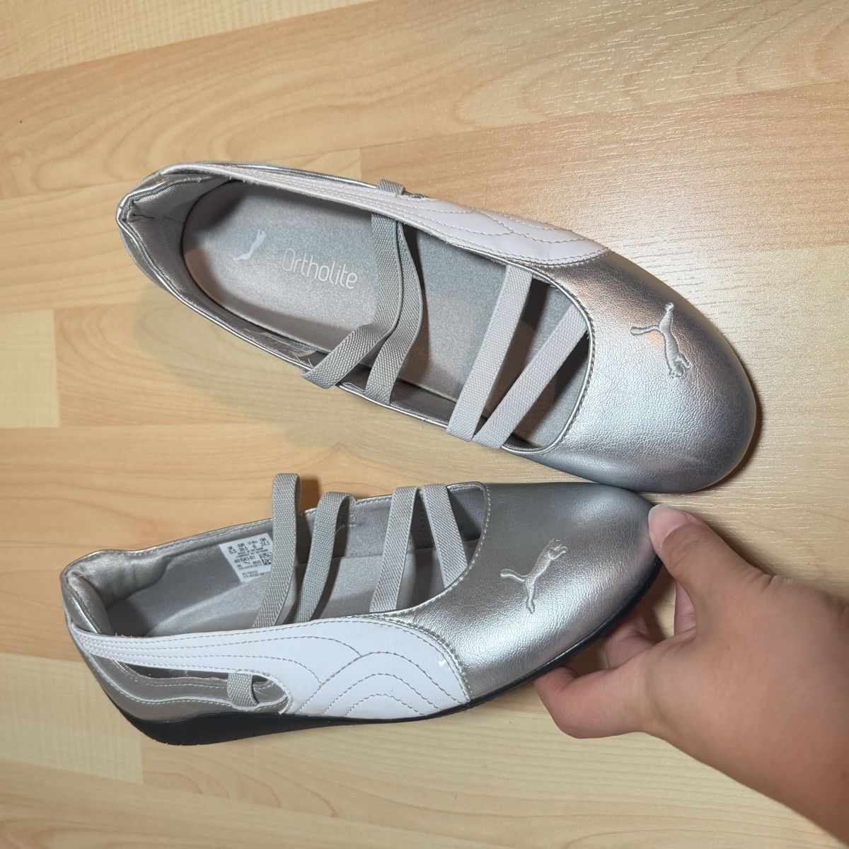 Damenschuhe: Puma Ballet Flats Silver White Size 38.5 EUR – Neu (gemäss Beschreibung) aus St. Gallen von ber_82p9 3