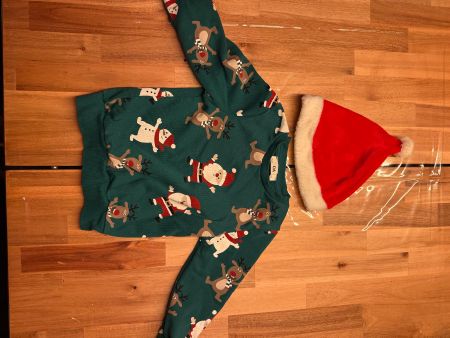 Kinder Weihnachtspullover mit Weihnachtsmann Mütze
