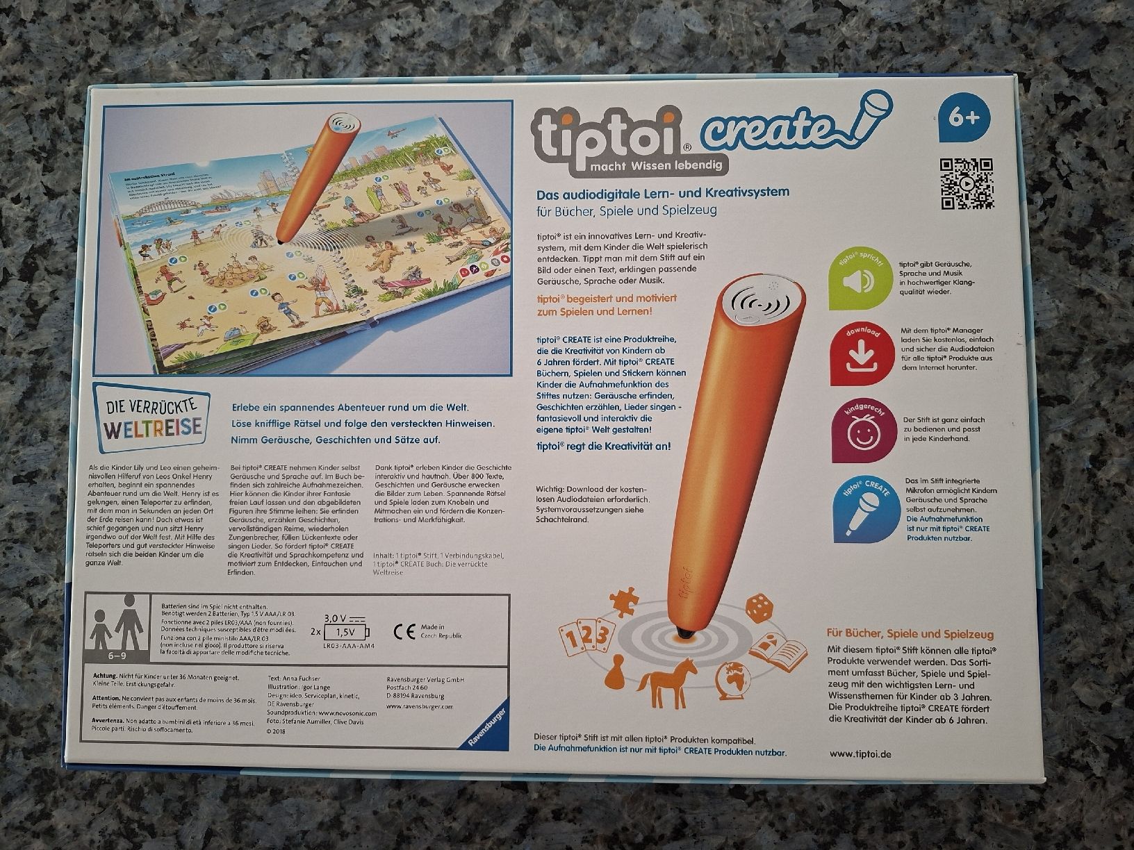 Ravensburger Giochi: tiptoi create, Starter-Set, Stift und Weltreisebuch – Nuovo (secondo la descrizione) da Möhlin venduto da alexandra43 1