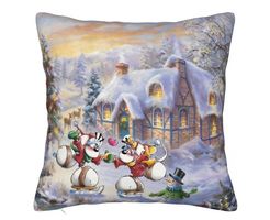 Diddl Kissenbezug Weihnachten Schlittschuh 