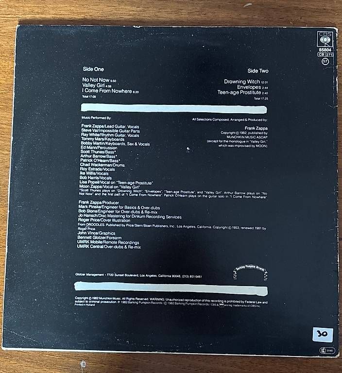 Dischi in vinile: LP Frank Zappa – Usato da Viganello venduto da 597_k72f 1