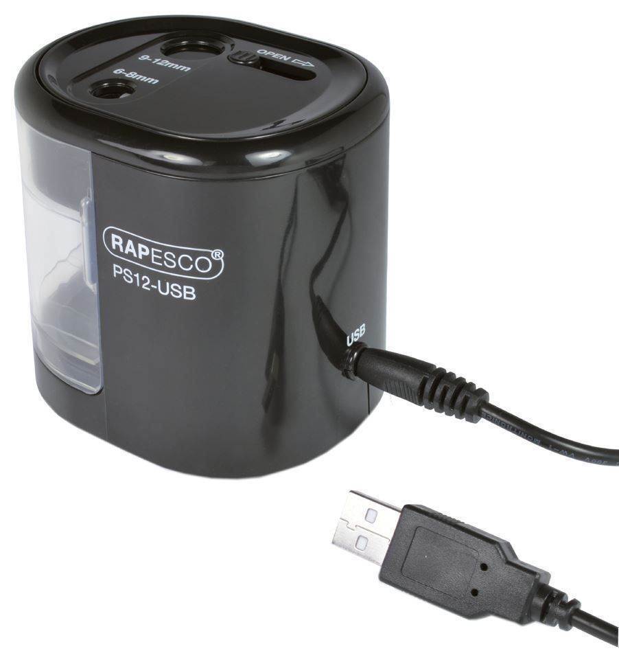 Temperini: Elektrischer Doppel-Spitzer, USB schwarz – Nuovo e nell'imballaggio originale da St. Gallen venduto da cointec 2